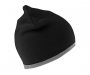 Result Reversible Fashion Beanie Hats - Black / Grey