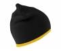 Result Reversible Fashion Beanie Hats - Black / Yellow
