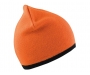 Result Reversible Fashion Beanie Hats - Bright Orange / Black