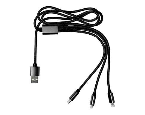 Nepal 4-in-1 USB Charging Cable Sets - Black