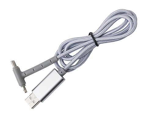 Denver Charging Cables - Silver