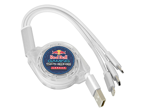 Atlanta 3-in-1 Reel Chargers - White