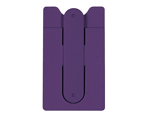 Delta Silicone Smartphone Wallets With Stand - Purple