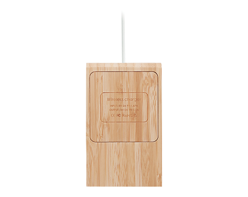Orion Bamboo Wireless Phone Stand Charger - Natural
