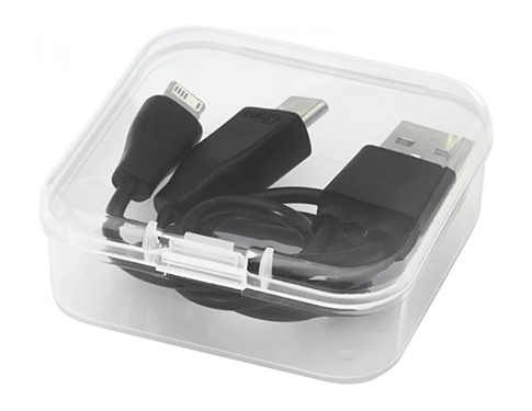 Orca 3-in-1 Reversible Charging Cables - Black