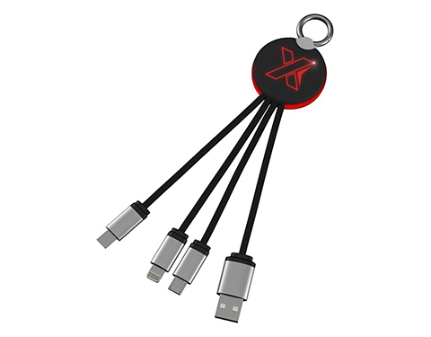 SCX Design C16 Light Up Charging Cables - Red