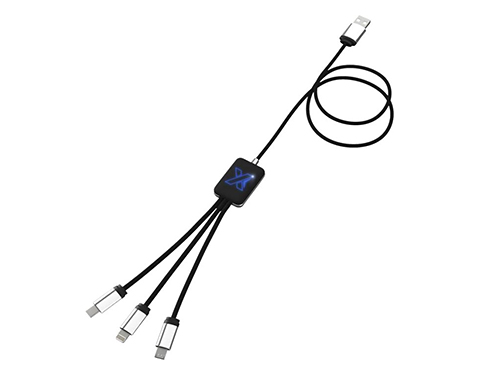 SCX Design C17 Easy To Use Light Up Charging Cable - Blue