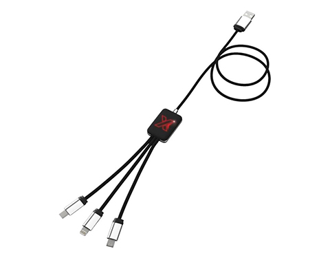 SCX Design C17 Easy To Use Light Up Charging Cable - Red