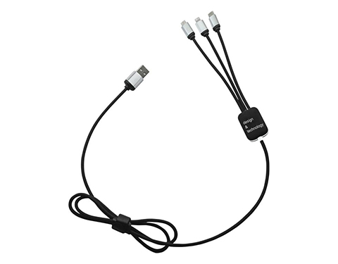 SCX Design C17 Easy To Use Light Up Charging Cable - White