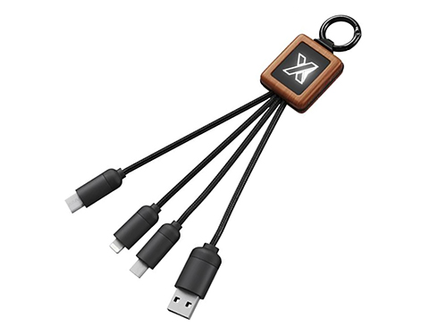 SCX Design C19 Wooden Charging Cables - Black