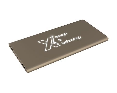 SCX Design P15 Light Up Ultra Thin Power Banks - 5000mAh - Gold