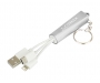 Memphis Light Up Charging Keyring Cables - Silver