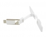Pacific 3-in-1 Keychain Charging Cables - White