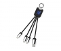 SCX Design C15 Quatro Light Up Charging Cables - Blue