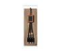 SCX Design C38 RPET 5-in-1 Light Up Logo Charging Cable With Wooden Casing - Blue