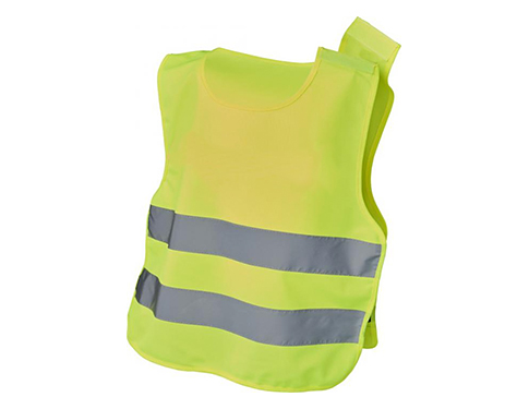 Rebel Safety Vests With Hook Loop For Kids Age 3-6 - Fluorescent Yellow