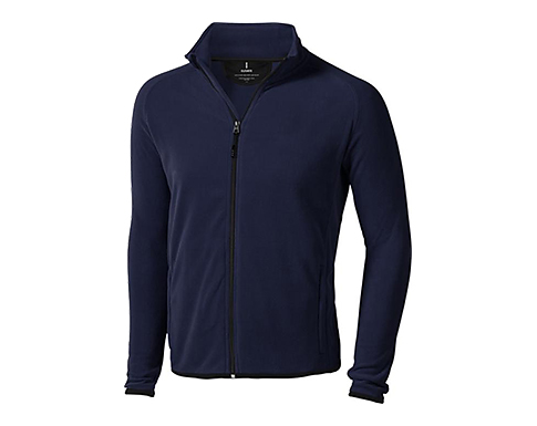 Buxton Mens Full Zip Fleece Jackets - Navy Blue