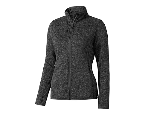 Pickering Womens Full Zip Brushed Knit Jackets - Charcoal