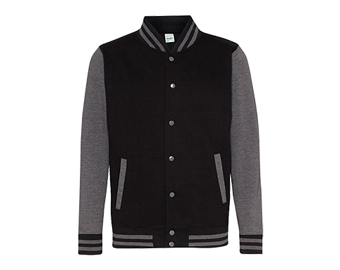 AWDis Varsity Jackets - Black / Charcoal