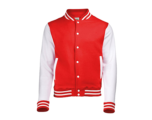 AWDis Varsity Jackets - Red / White