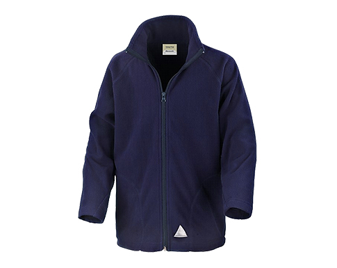 Result Core Junior Full Zip Micro Fleece Jackets - Navy Blue