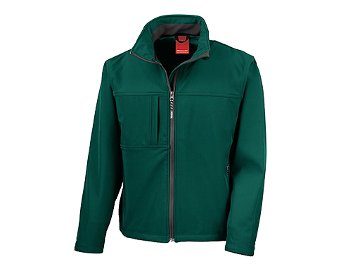Result Classic Mens 3 Layer Softshell Jackets - Bottle Green