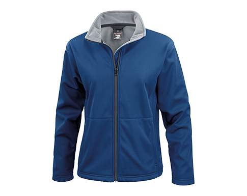 Result Core Womens Softshell Jackets - Navy Blue