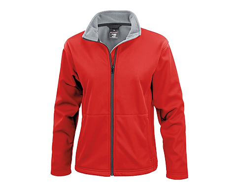 Result Core Womens Softshell Jackets - Red