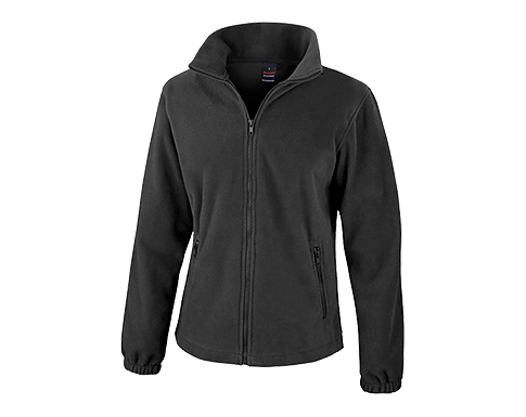 Result Core Fashion Fit Ladies Outdoor Fleece Jacket - Black