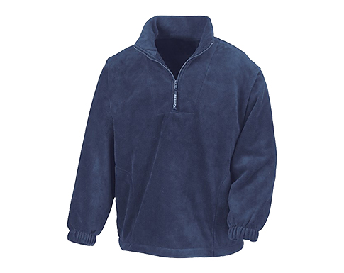 Result Zip Neck PolarTherm Fleece Tops - Navy Blue