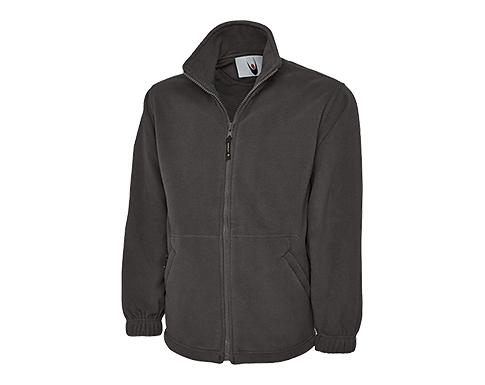 Uneek Premium Full Zip Micro Fleece Jackets - Charcoal