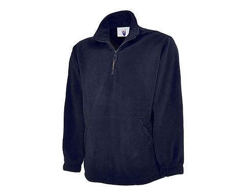 Uneek Premium Zip Neck Micro Fleece Jackets - Navy Blue