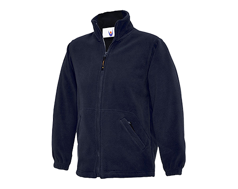 Uneek Childrens Full Zip Fleece Jackets - Navy Blue