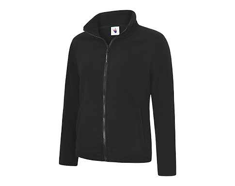 Uneek Womens Classic Full Zip Micro Fleece Jackets - Black