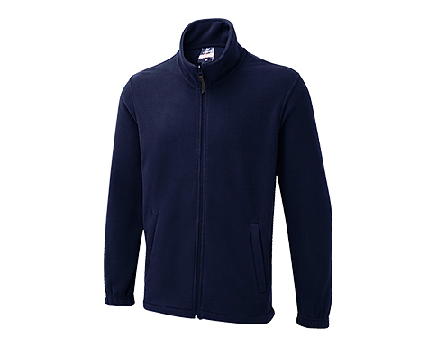 Uneek UX5 Full Zip Micro Fleece Jackets - Navy Blue