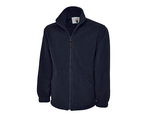 Uneek Classic Full Zip Micro Fleece Jackets - Navy Blue