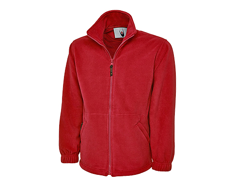 Uneek Classic Full Zip Micro Fleece Jackets - Red