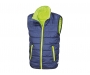 Result Core Junior Padded Bodywarmers - Navy Blue / Lime