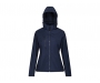 Regatta Womens Venturer 3 Layer Hooded Softshell Jackets - Navy Blue