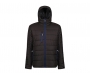 Regatta Navigate Thermal Hooded Padded Jackets - Black / Royal Blue