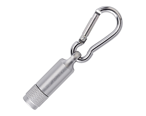 Cruise LED Carabiner Keyring Torches - Silver