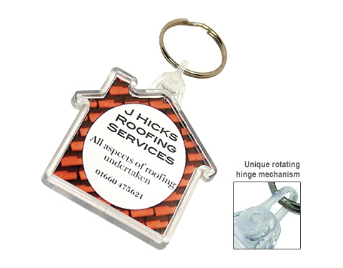 Promotional Deluxe Smart Fob House Plastic Keyrings