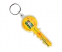 Key Shaped Acrylic Plastic Keyrings - Clear