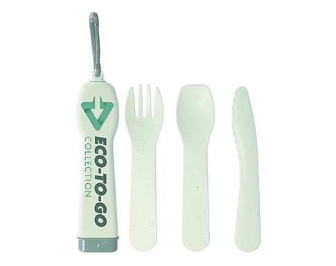 BioPlas Lunch Mate Cutlery Sets - Light Green