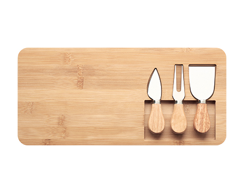 Winchester Bamboo Cheese Serving Board & Tools - Natural
