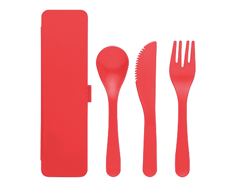 Sumatra Portable Cutlery Sets - Red