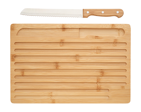 Sturminster Bamboo Bread Board & Knife Gift Set - Natural