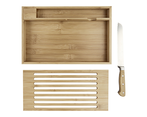 Sherborne Bamboo Chopping Board & Knife Gift Set - Natural