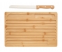 Sturminster Bamboo Bread Board & Knife Gift Set - Natural