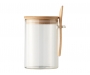 Skipton Glass Storage Jar & Bamboo Spoon - Clear